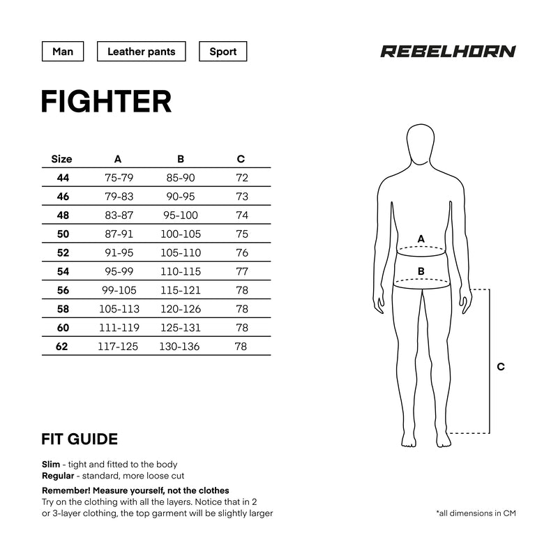 Rebelhorn MC-kořen Pants Fighter Black