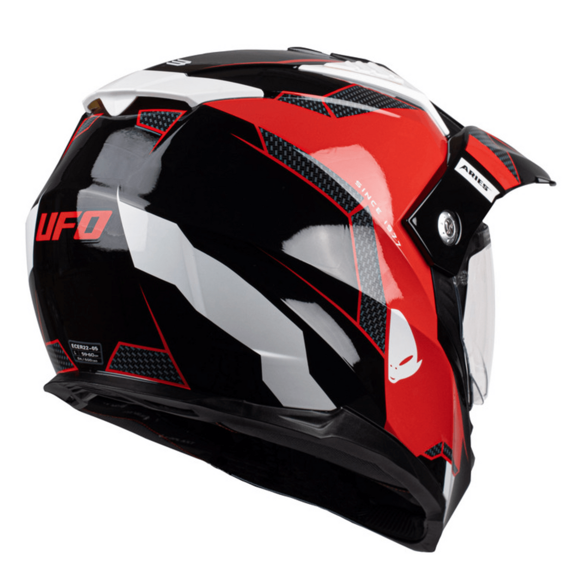 UFO Adventure MC Helmet Aries Black /Red