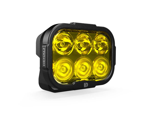 DENALI DL6 Hybrid LED Driving Light - Yellow Lens - Unit (DNL.DL6.050.Y)