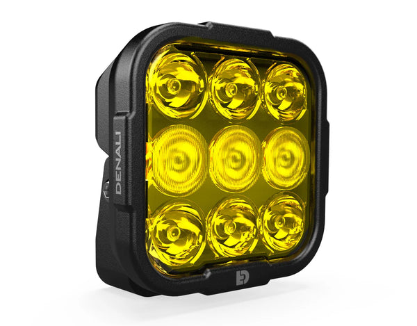 DENALI DL9 Hybrid LED Driving Light - Yellow Lens - Unit (DNL.DL9.050.Y)