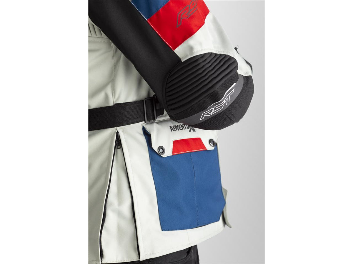 První airbag Textile MC Jacket Adventure-X Blue /Red