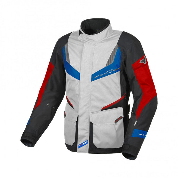 Macna Textile MC Jacket Ranches Grey /Blue /Red