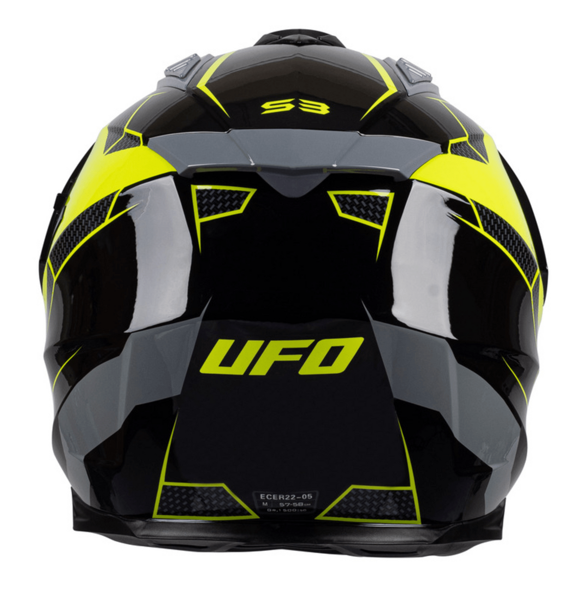 UFO Adventure MC Helmet Aries Black /Flue