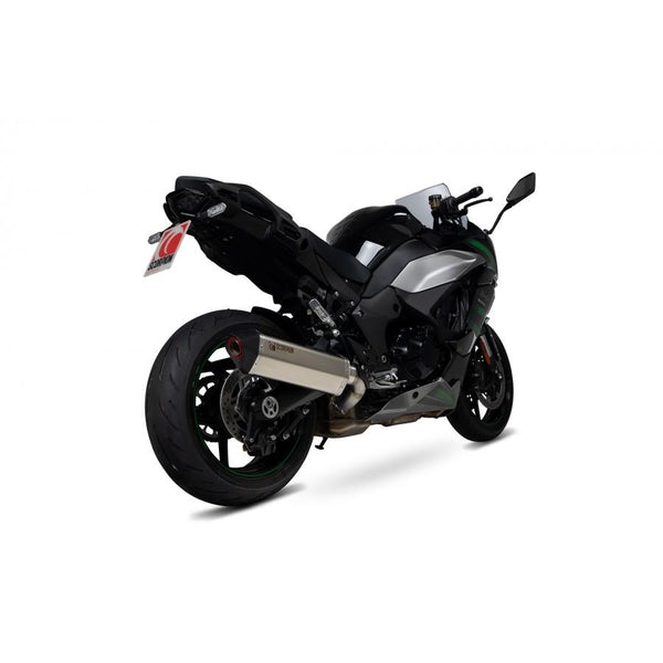 Kawasaki Ninja 1000 SX 2020-2025 SERKET Parallel Slip-on Titanium Sleeve. Fits with Panniers