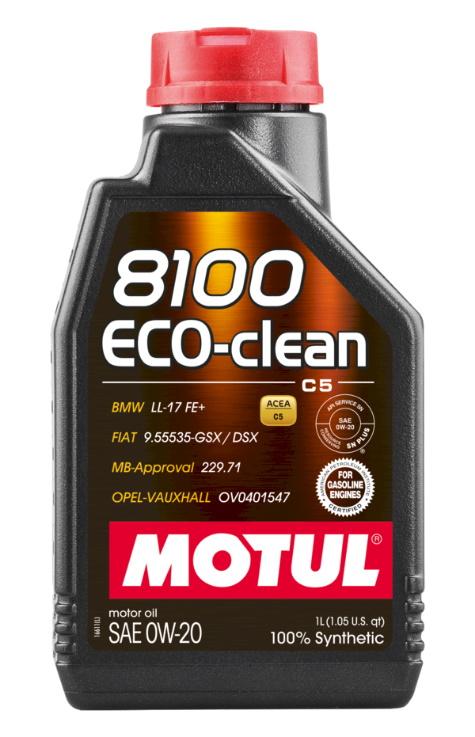 Motul 8100 Eco-Clean 0W20 1L (12pcs/cardboard)