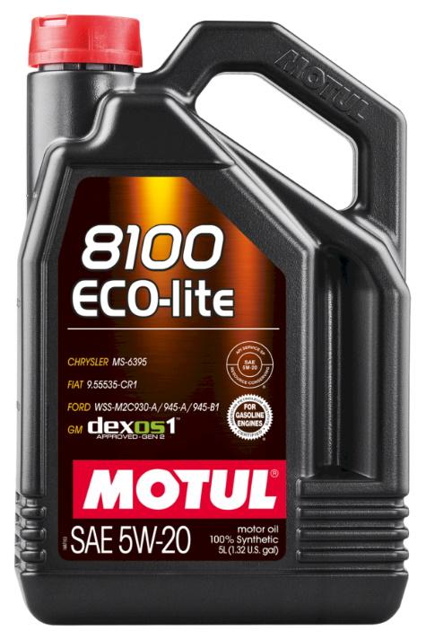 Motul 8100 Eco-Lite 5W20 5L (4 pcs/cardboard)