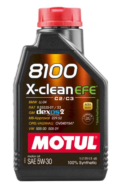 Motul 8100 X-Clean EFE 5W30 1L (12pcs/cardboard)
