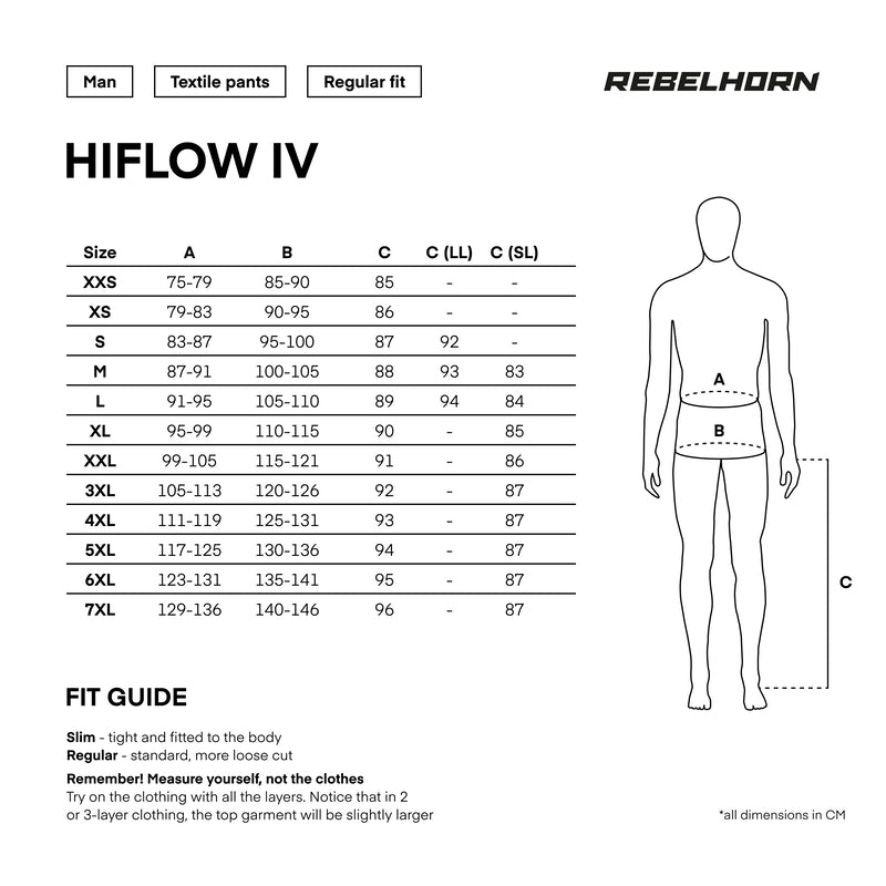 Rebelhorn Textile MC Pants Hiflow IV černé