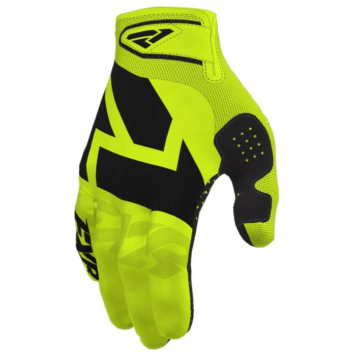 FXR Cross MC Gloves Clutch Strap 20 Hi Vis/Black