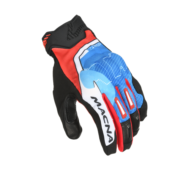 Motocyklové rukavice Macna, Assault 2.0 Red/White/Blue