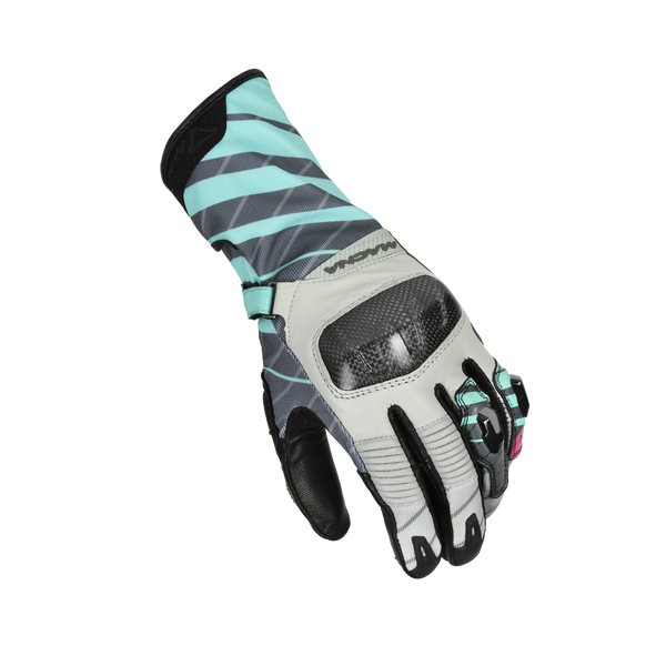 Motocyklové rukavice Macna, Krown Women Black/Mint Green