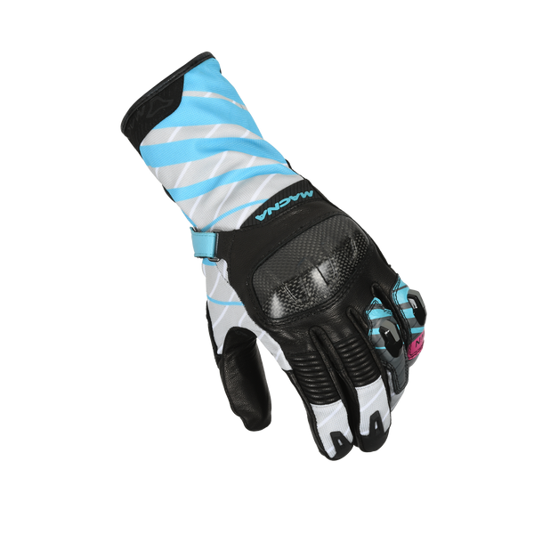 Motocyklové rukavice Macna, Krown Women Black/Light Grey/Blue