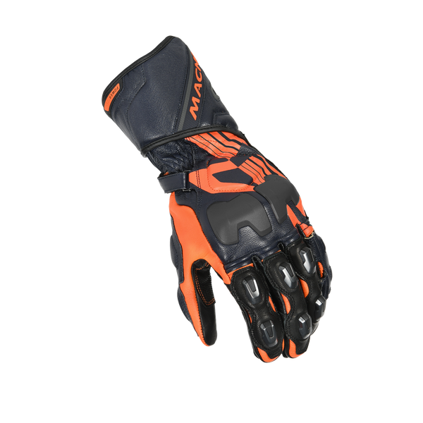 Motocyklové rukavice MacNA, Powertrack Black/Orange/Dark Blue