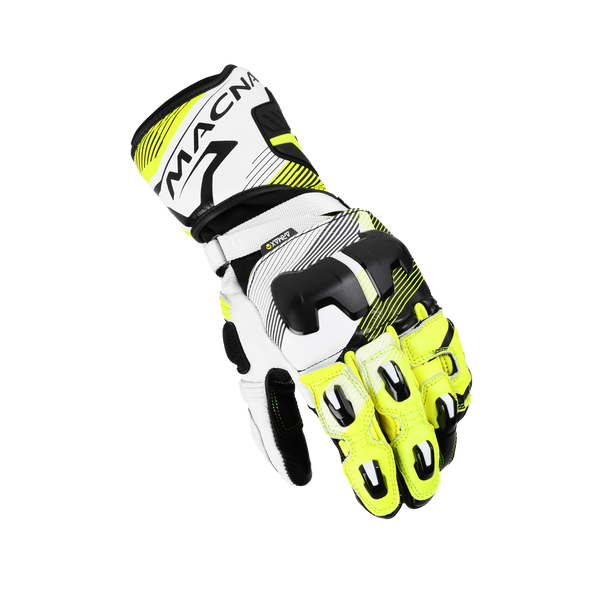 Motocyklové rukavice makna, Powertrack 2.0 Black/Fluo Yellow/White