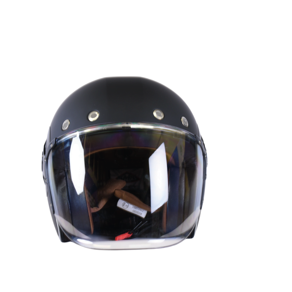 SMK Jet MC Helmet Retro Black