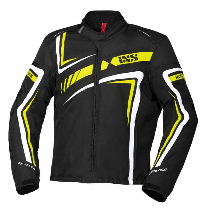 IXS Textile MC Jacket RS-400 PCS 2.0 Black /Flus /White