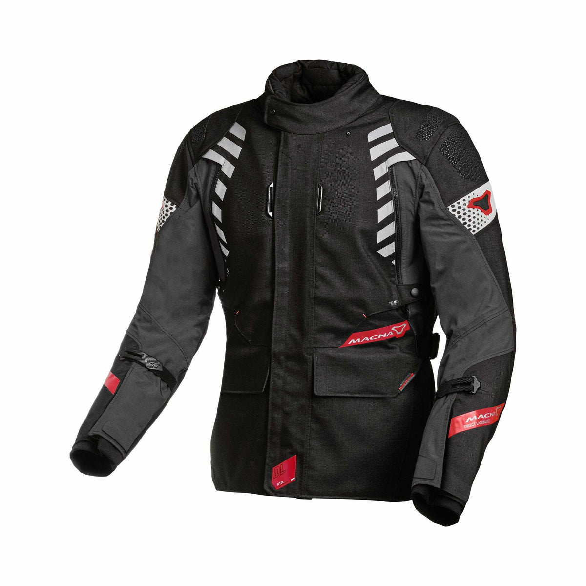 Macna laminated textile mc jacket ultimax black /red