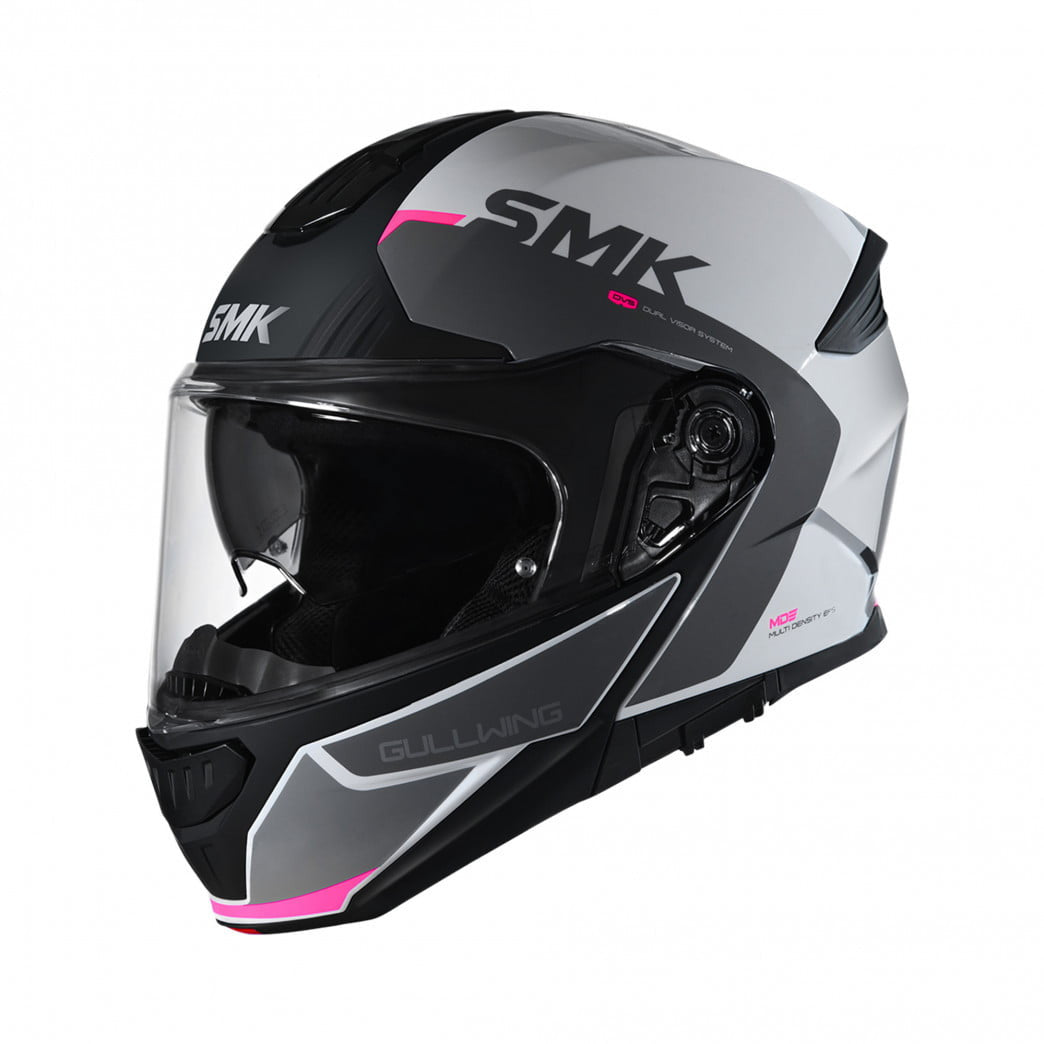 SMK otevřená helma MC Gullwing Kresto White /Pink