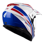 UFO Adventure MC Helmet Aries White /Blue /Red