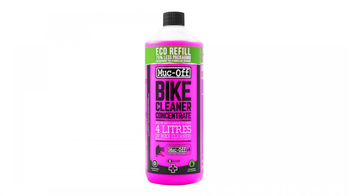 Muc-Off Nano Gel Bike Cleaner MC-rengöring 1 Liter med rosa flaska och miljövänlig design för effektiv rengöring av motorcyklar och cyklar.