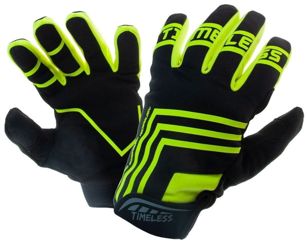 Timeless Scooter Gloves Windbreak Neoprene Black / Flu 