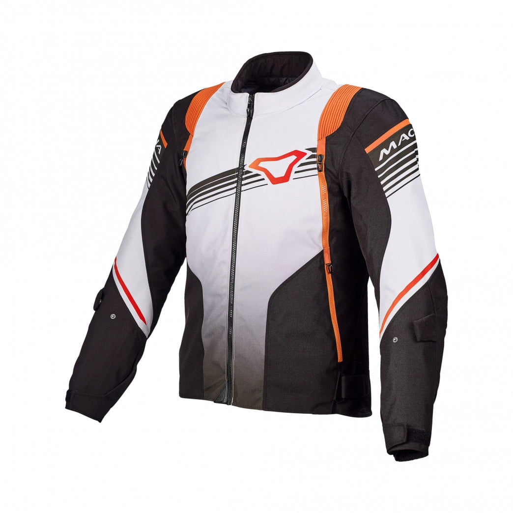 Macna Textile MC Jacket Charger Black /White /Orange