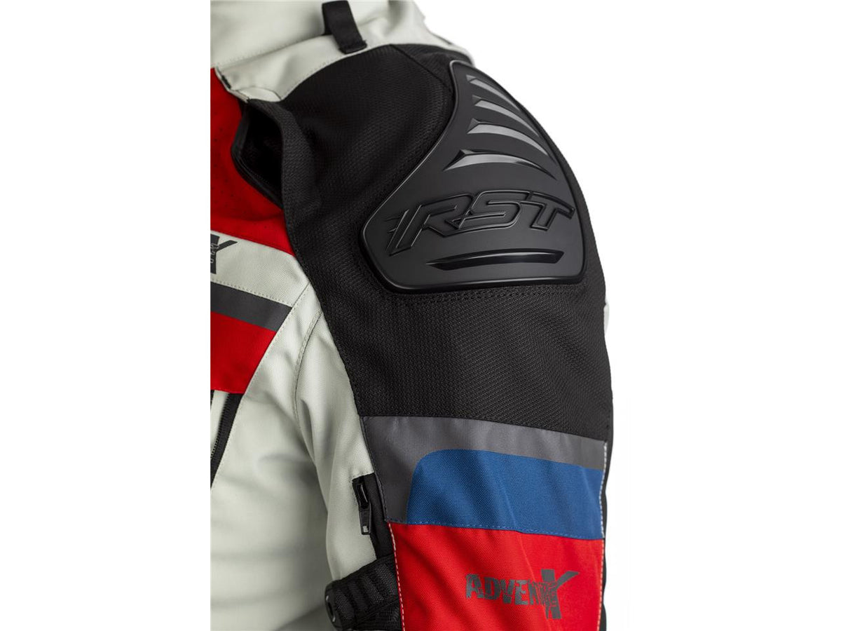 První airbag Textile MC Jacket Adventure-X Blue /Red