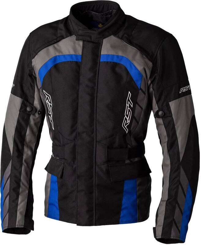 První textilie MC-Jacket Alpha 5 Black /Blue