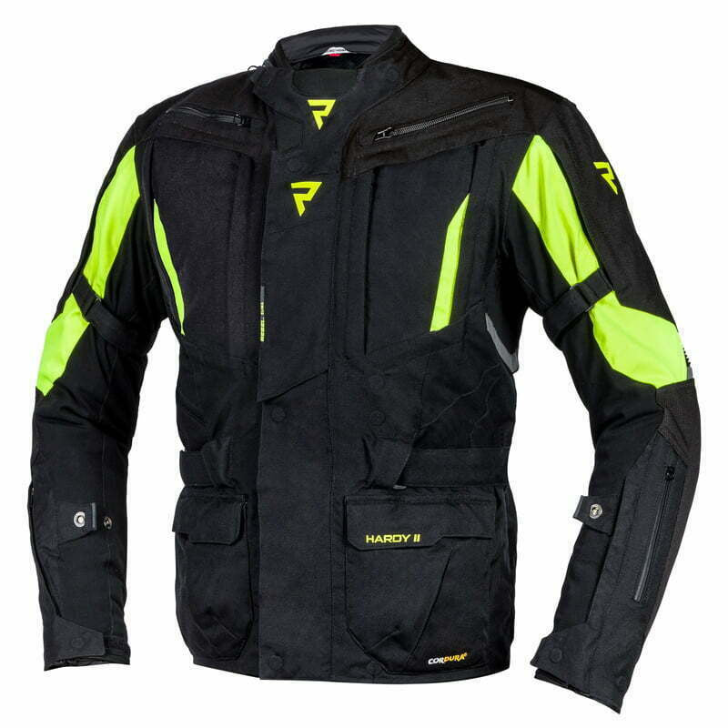 Rebelhorn Textile MC Jacket Hardy II Black /Flue Yellow