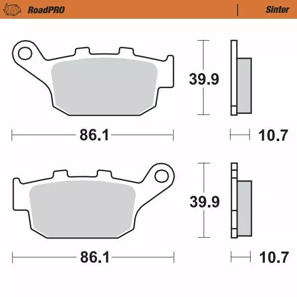 Moto-Master Brake Pad Sinter Zadní 402202