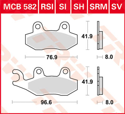 TRW Brake Pad TRW MCB582SH MCB582SH