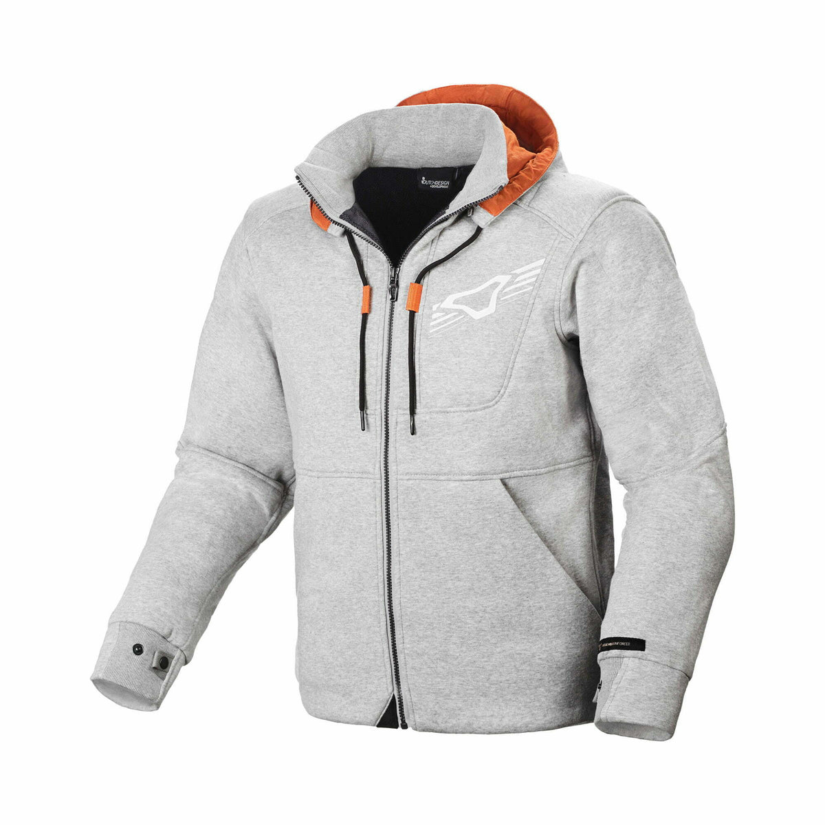 Macna kevlar mc-hoodie okres světle šedá