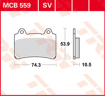 TRW BRAKE PAD TRW MCB559 MCB559