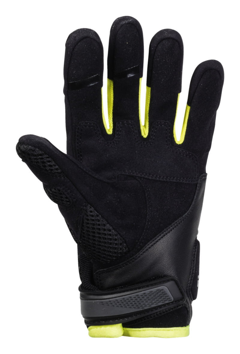 IXS MC Gloves Lt Montevideo Air S Black /Flue