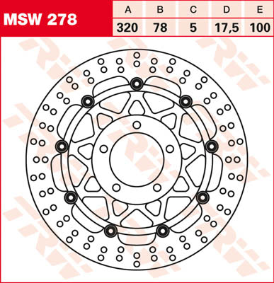 TRW brzdový disk FL MSW278 MSW278