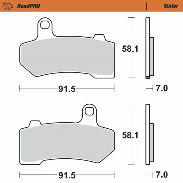 Moto-Master Brake Pad Sinter Zadní 412202