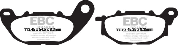 Brzdová destička EBC FA vypadá organicky FA663