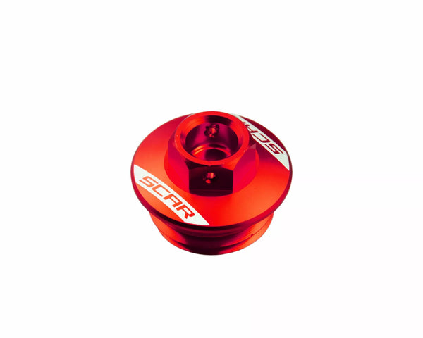 Scar Oil Filler Cap Red ofp400