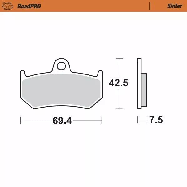 Moto-Master Brake Pad Sinter Zadní 405602