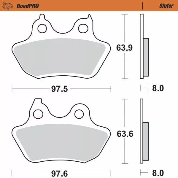 Moto-Master Brake Pad Sinter Zadní 412002