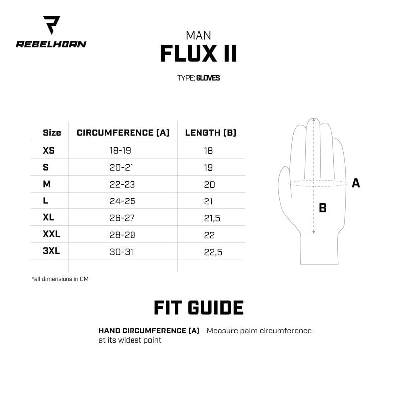 Rebelhorn MC Gloves Flux II černá /chřipka