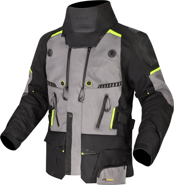 LS2 Textile MC Jacket Apollo Black /Grey /Chřipka