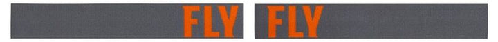 Grå rem med orange text 'FLY' för Fly Racing Goggles Focus Grey/Orange, tillverkad för motocross och offroadkörning.