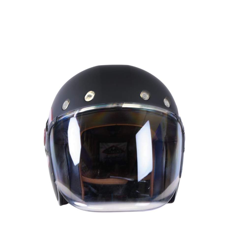 SMK Jet MC Helmet Retro Black /Red