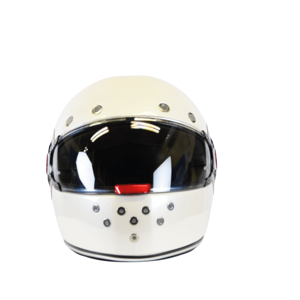 SMK Integral MC helmet retro white /red