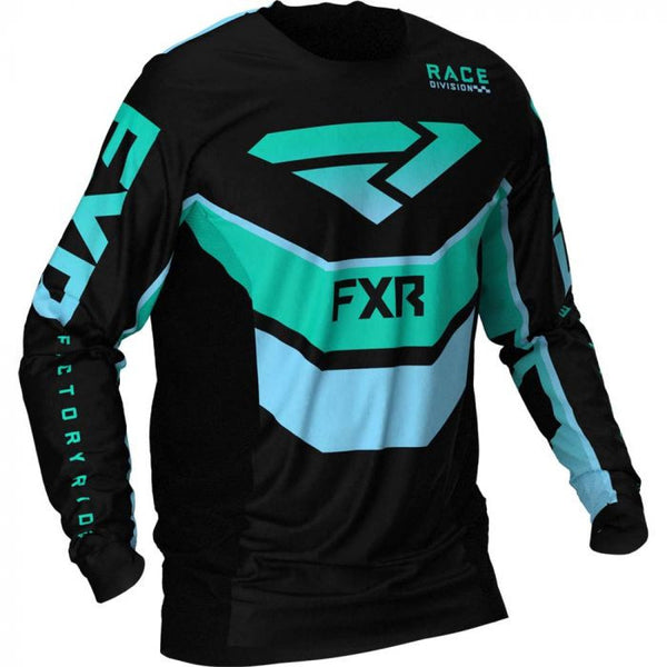 FXR Pódium MX Cross Svetr 21 Black /Mint /Sky Blue