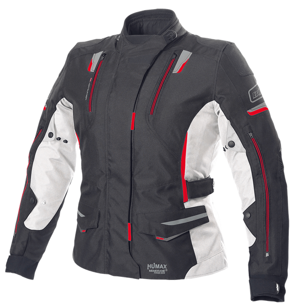 BÜSE Women's Textile Mc-Jacket Jana Black / Red 