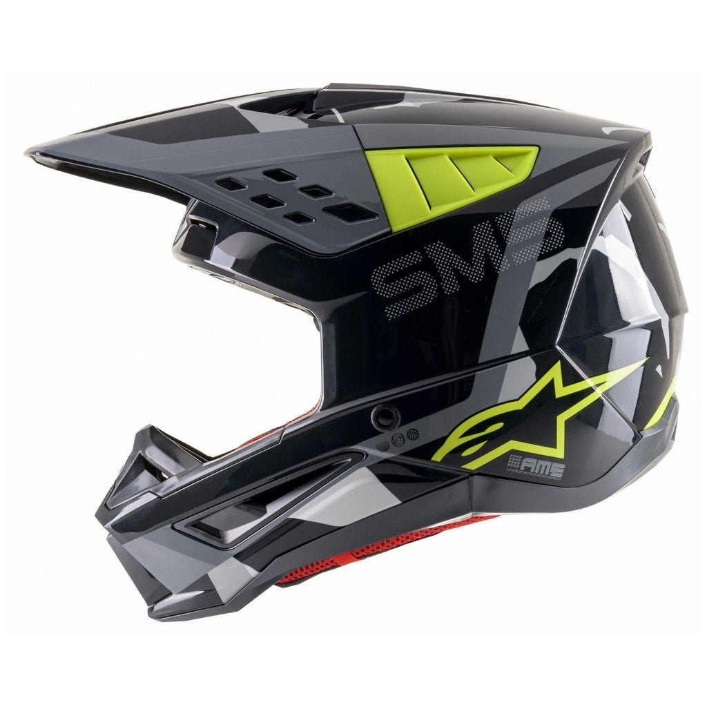 Alpinestars Cross MC Helmet S-M5 Rover Black /Grey /Gulfluo