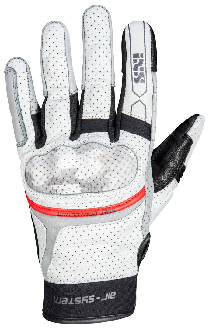 IXS MC Gloves Desert-Air Black Light Grey